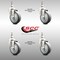 Service Caster 4 Inch 316SS Thermoplastic Rubber Wheel Swivel 10mm Threaded Stem Caster Set SCC-SS316TS20S414-TPRB-M1015-4 - alternate 3